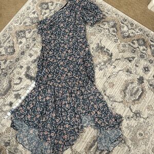 Astr one shoulder floral formal dress